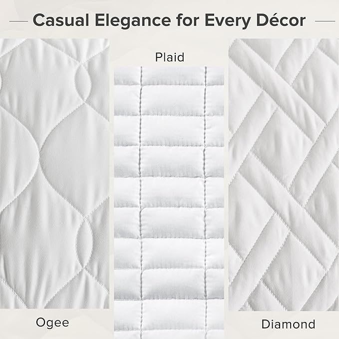 Comfort Spaces King Quilt Set Modern Reversible Ogee Coverlet King Bedding Set - Image 5