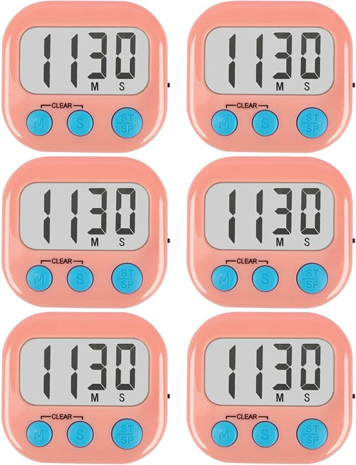 6 Pack Kitchen Timers Loud Ring Digital Timers by AOUCE