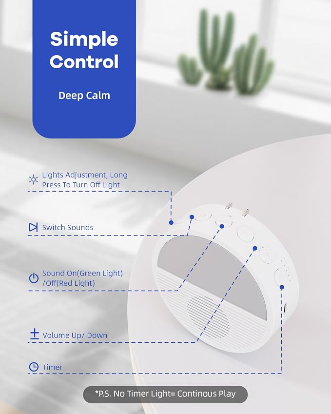 Wall Plug in White Noise Sound Machine - Image 8