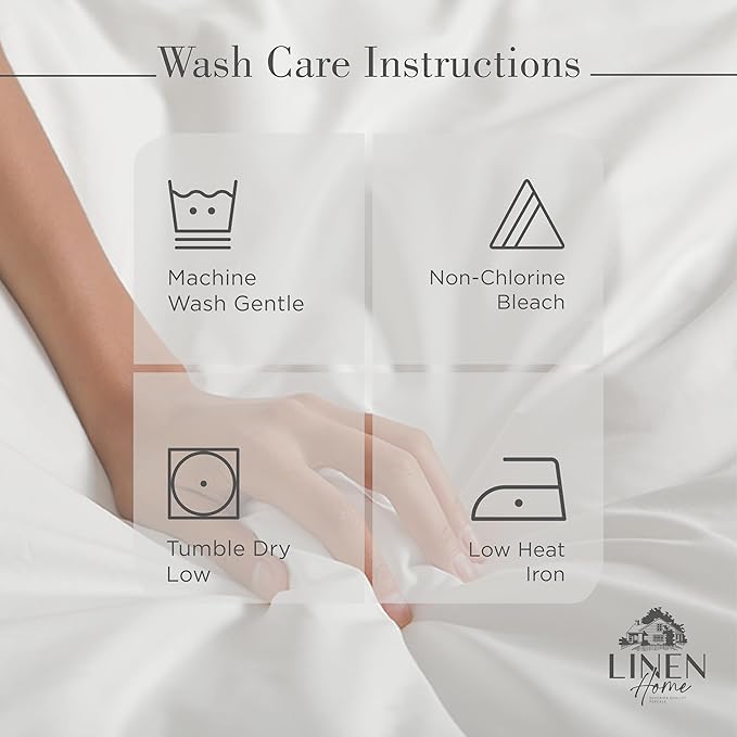 Linen Home 100% Cotton Percale Sheet Set Pack of 2, Queen Size, Deep Pocket - Image 5