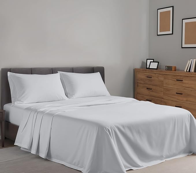 RUVANTI 100% Cotton Sheets – King Size Percale Bedding, Cooling & Breathable - Image 2