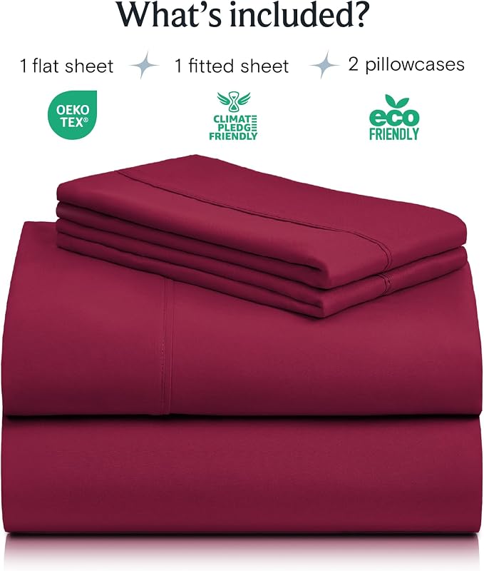 LuxClub 4 PC King Sheet Set, Breathable Luxury Bed Sheets, Deep Pockets 18" - Image 2