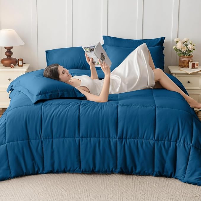 JOLLYVOGUE Twin Comforter Set, Ultra-Soft Bed in a Bag Twin Size 5 Pieces - Image 6