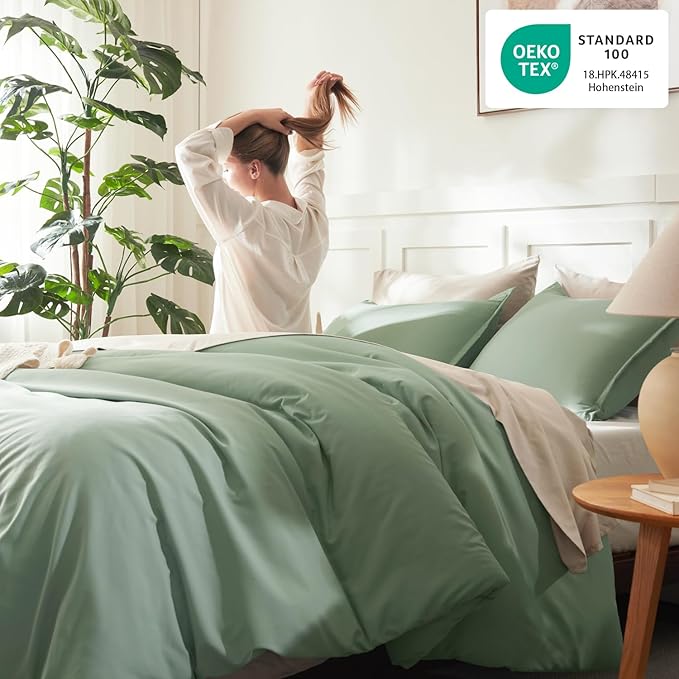Litanika Twin XL Comforter Set Sage Green, 2 Pieces Extra Long Dorm Bedding Sets - Image 4