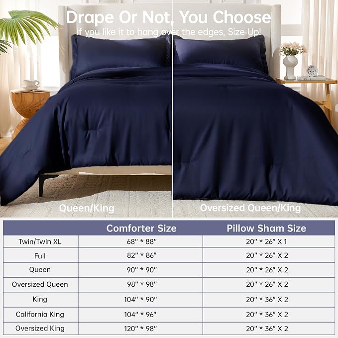 MUXHOMO Oversized King Comforter Sets, All Season Ultra Soft Down Alternative - Image 8