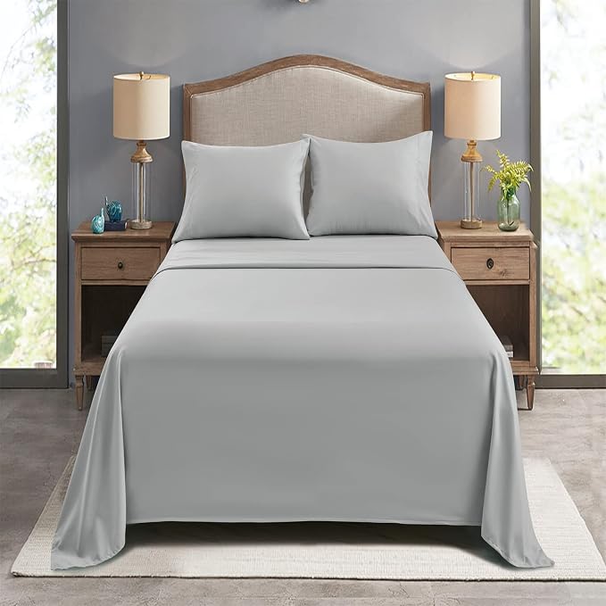 FreshCulture Twin Flat Sheets Only, Soft Microfiber Bedding Sheets - Image 7