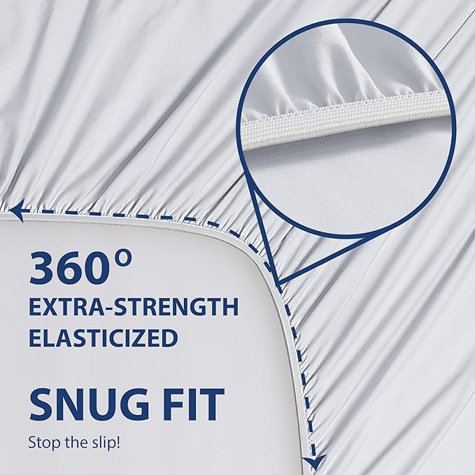Cathay Home Full Fitted Sheet - Image 4