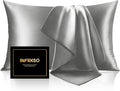 INFIIXSO Mulberry Silk Pillow Cases King Size Set of 2, Silk Pillowcase by INFIIXSO