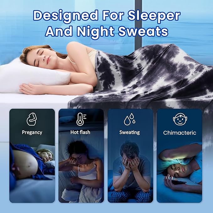 Topcee Cooling Blanket for Hot Sleepers, Absorbs Heat to Keep Body Cool for - Image 4
