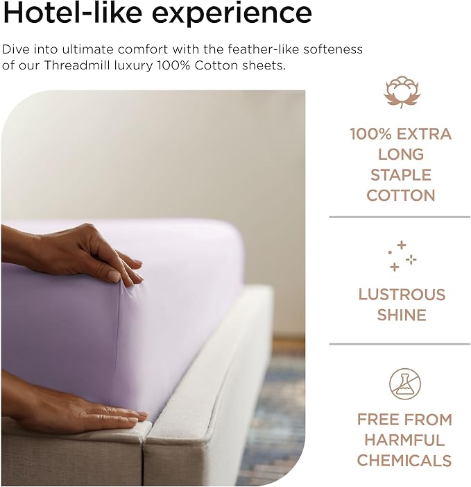 Threadmill California King Sheet Sets | 800 Thread Count Cal King Bed Sheets Set - Image 3