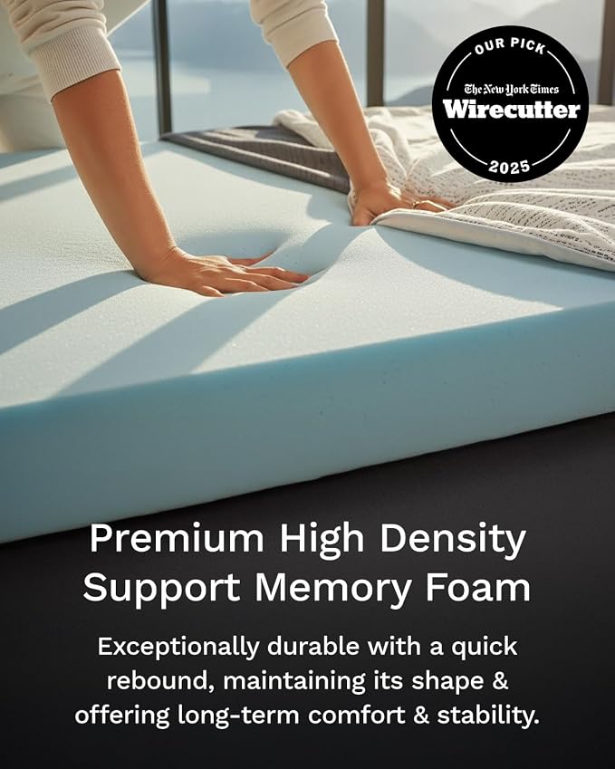 ViscoSoft 2 Inch Memory Foam Mattress Topper King - Image 2