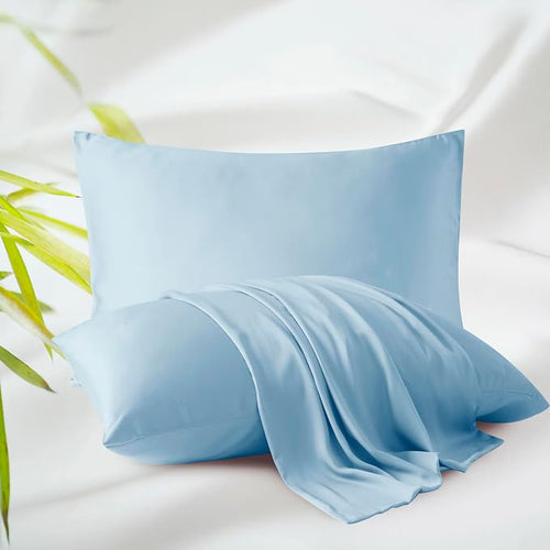4-Pack Bamboo Viscose Zippered Pillow Cases Queen Size, 400 Thread Count by ZaizaiHome