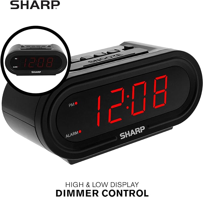 Sharp AccuSet Automatic Smart Alarm Clock – Self-Setting Digital Clock - Image 5