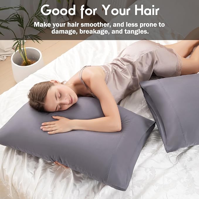 Pillowcases Standard Size 2 Pack, Cooling Viscose from Bamboo Pillow Cases - Image 5