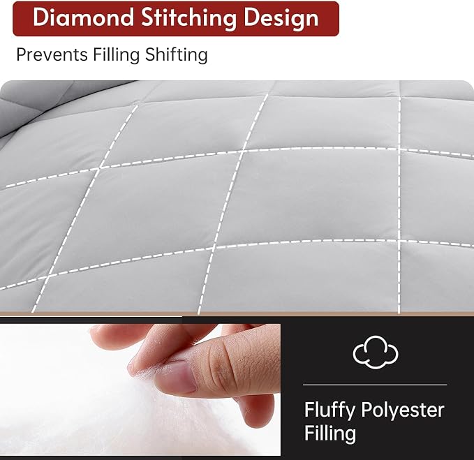 MUXHOMO 7 Pieces Full Comforter Set, Reversible Bed in a Bag Full Size - Image 8
