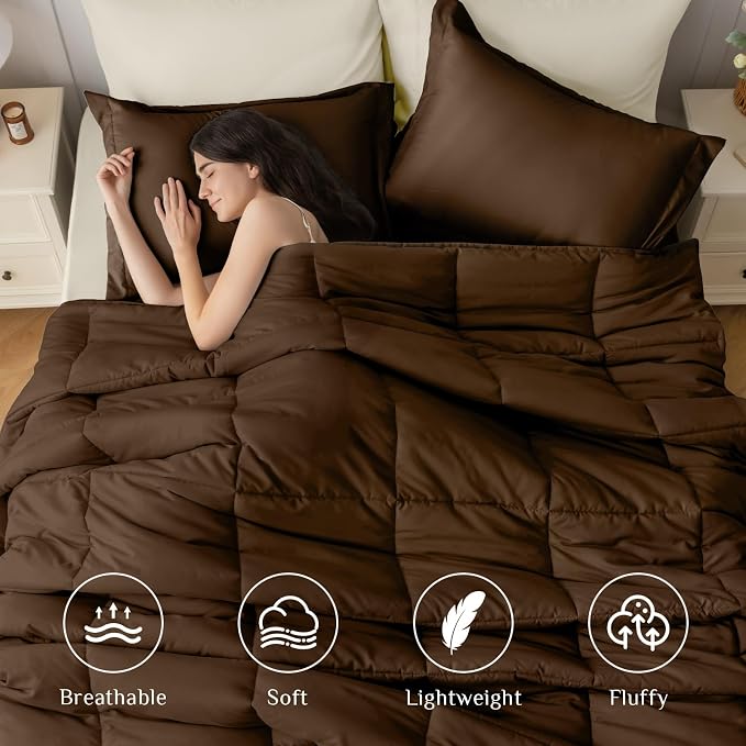 JOLLYVOGUE Full Comforter Set, Ultra-Soft Bed in a Bag Full Size 7 Pieces - Image 2