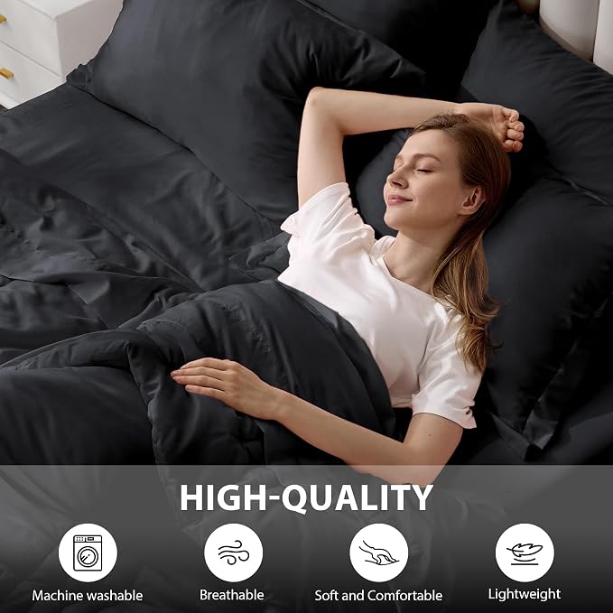 Twin XL Comforter Set Black - Image 5