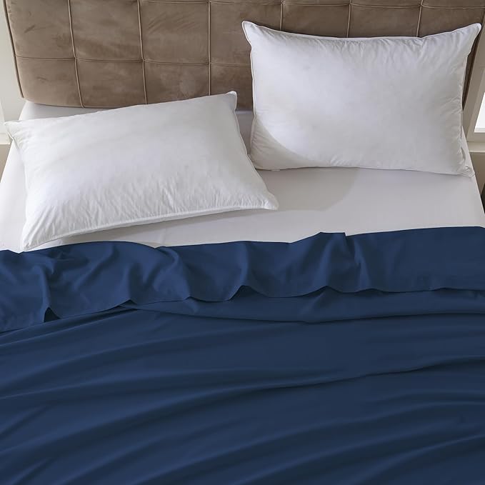 ZPECC Full Flat Sheet Only 1 Pack, Durable Navy Top Bed Sheets Hypoallergenic - Image 7