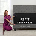 Deep Pocket Full Size Deep Fitted Sheet by DeaLuxeBedding