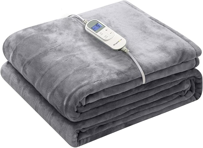 Wapaneus Heated Blanket Electric Blanket 62" x 84" Twin Size by Wapaneus