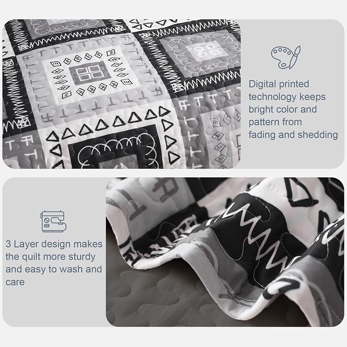 Exclusivo Mezcla Reversible Boho Quilts Twin Size - Image 5