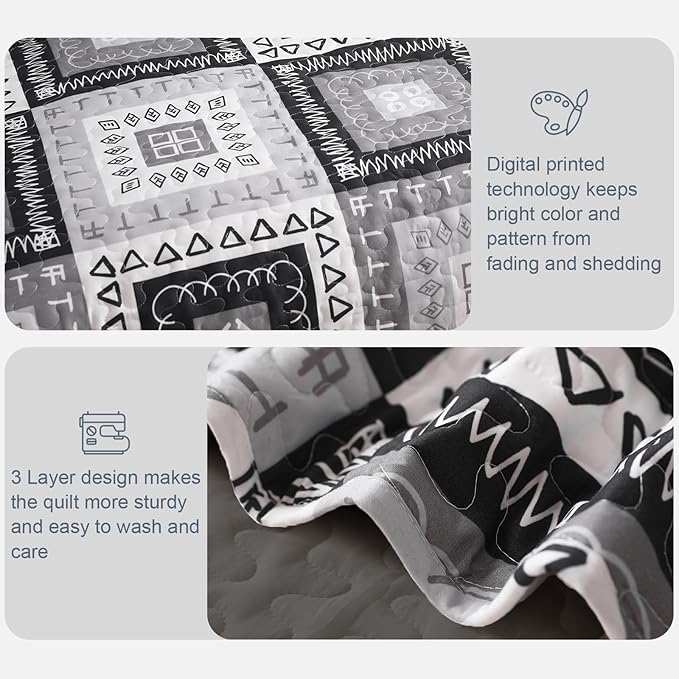 Exclusivo Mezcla Reversible Boho Quilts King Size - Image 5