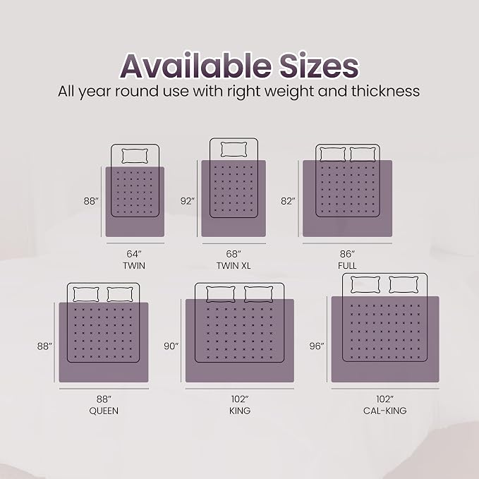 Utopia Bedding Queen Comforter Duvet Insert, Quilted Plum Comforter - Image 7