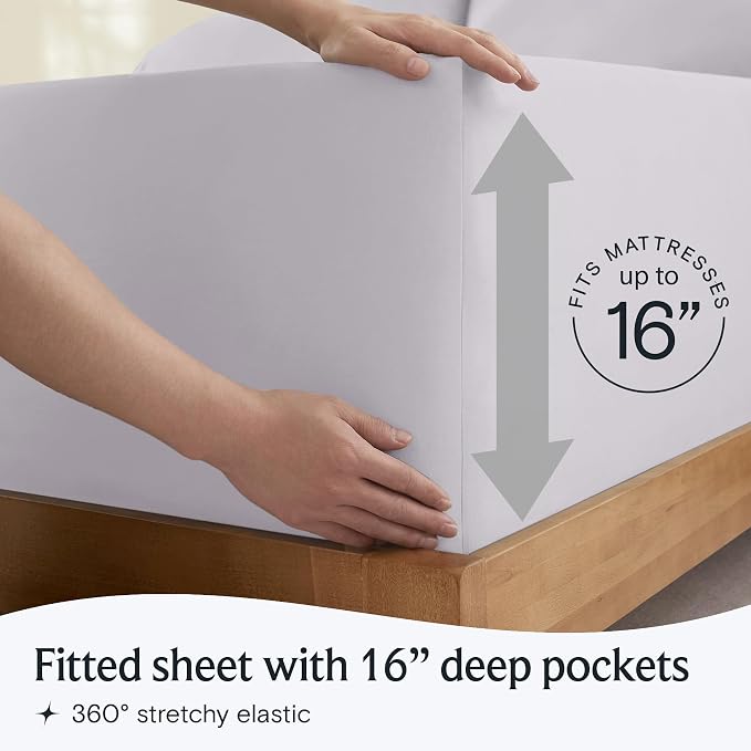 LuxClub 3 PC Twin Sheet Set, Deep Pockets Wrinkle Free Cooling Bed Sheets Hotel - Image 6