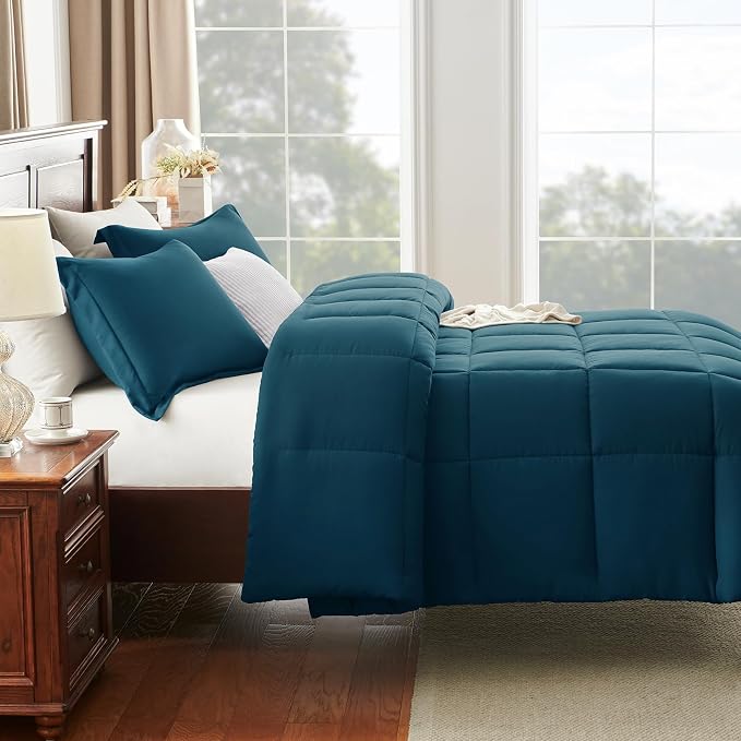 CozyLux Queen Comforter Set Lyons Blue - Image 8