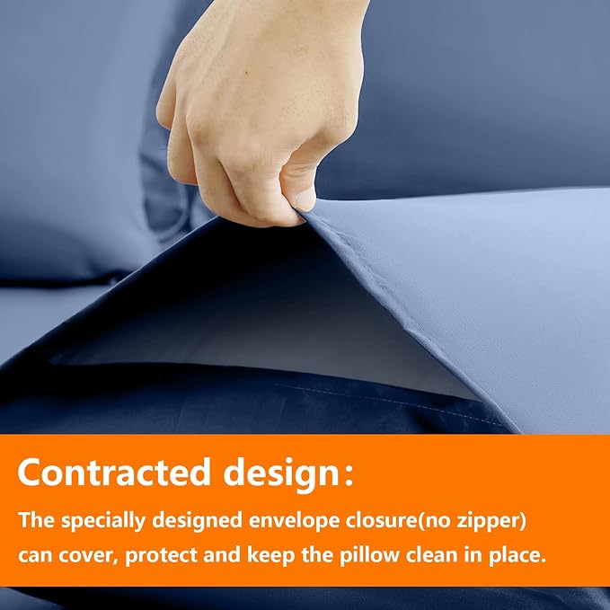 TAIMIT Slate Blue Full Size Comforter Set - Image 4