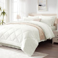 Love's cabin Full Comforter Set Ivory, 7 Pieces Full Bed in a Bag, All Season by Lovescabin