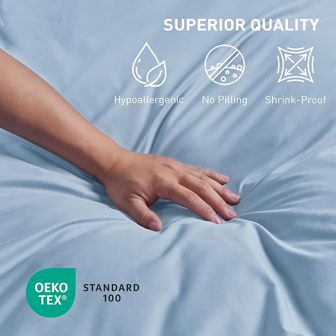 Twin/Twin XL Size Flat Sheet 2 Pack, 100% Cotton Percale Flat Bed Sheet - Image 6