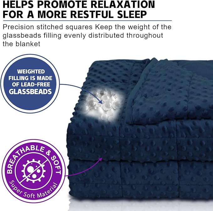 Huloo Sleep Weighted Blanket Twin 12lbs - Image 3
