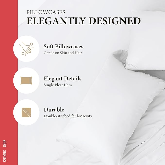100% Egyptian Cotton Queen Size Sheet Set - Image 5