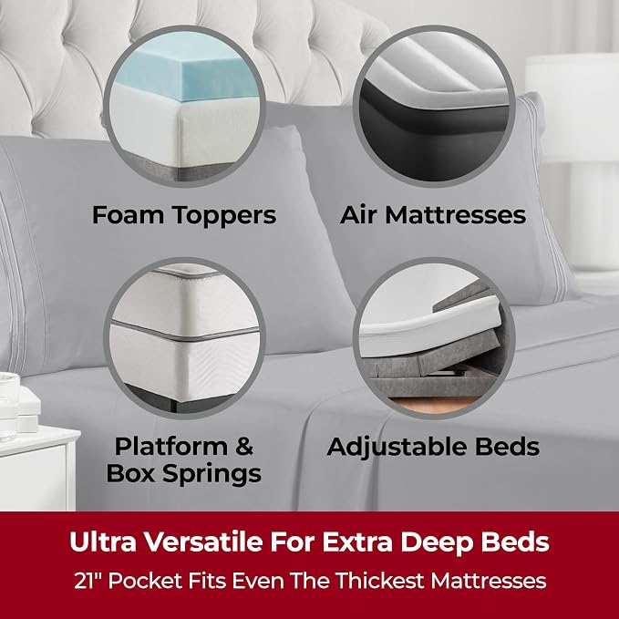 Mellanni Extra Deep Twin XL Sheets - Image 2