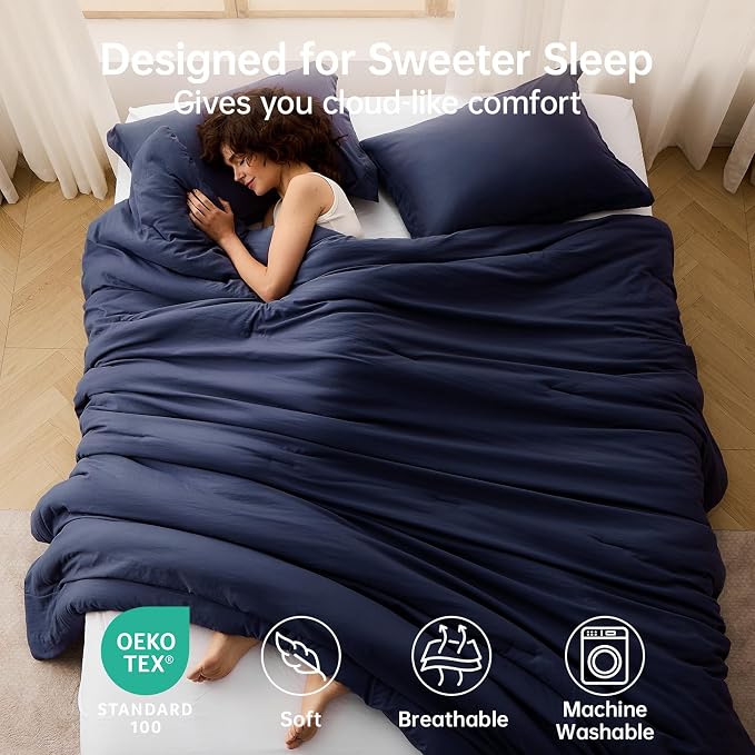 MUXHOMO California King Comforter Set, All Season Ultra Soft Down Alternative - Image 2