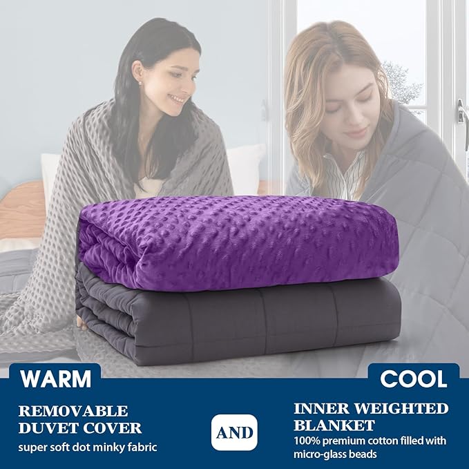 yescool Weighted Blanket for Adults Cooling Heavy Blanket for Sleeping Perfect - Image 2
