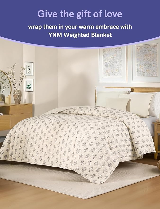 YnM 20lbs Weighted Blanket for Adults, Linen Heavy Bed Throw Blanket - Image 4