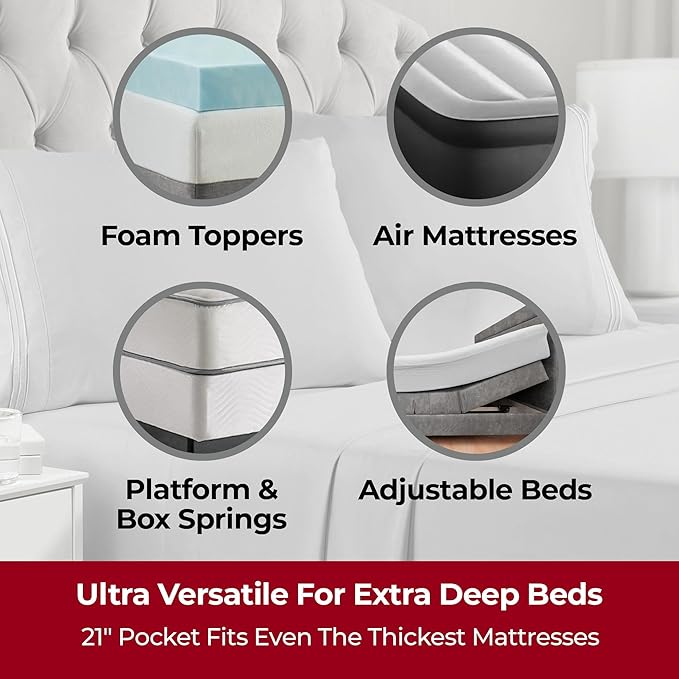 Mellanni Extra Deep Twin XL Sheets - Image 2
