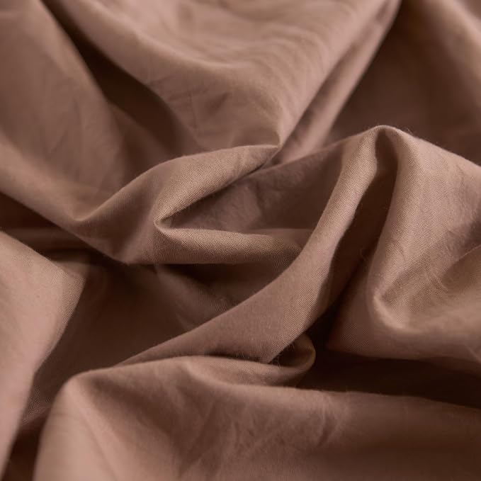 NEXHOME PRO Duvet Cover Set 100% Washed Cotton Full Size Linen Feel Textured - Image 9