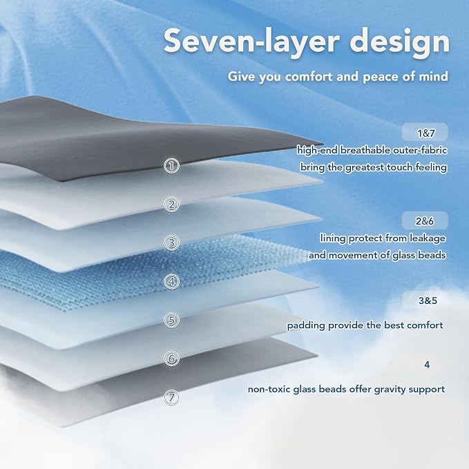 Topcee Weighted Blanket Soft Cooling Heavy Blanket Sleeping, Apply to 240-260 - Image 6