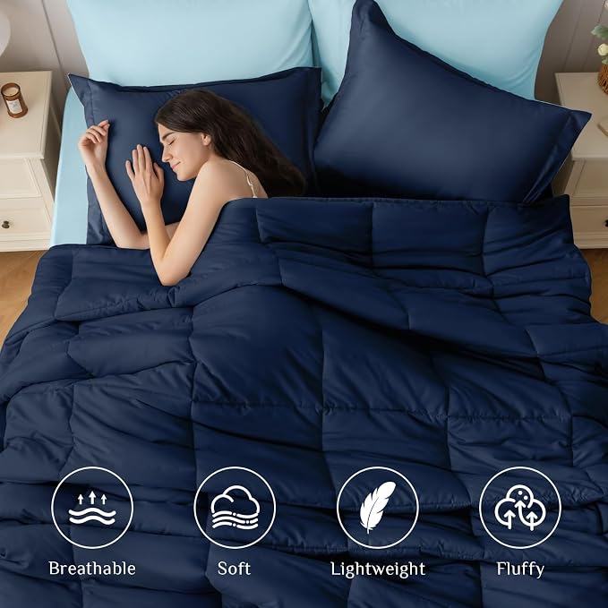 JOLLYVOGUE Twin XL Comforter Set, Ultra-Soft Bed in a Bag Twin XL Size 5 Pieces - Image 2