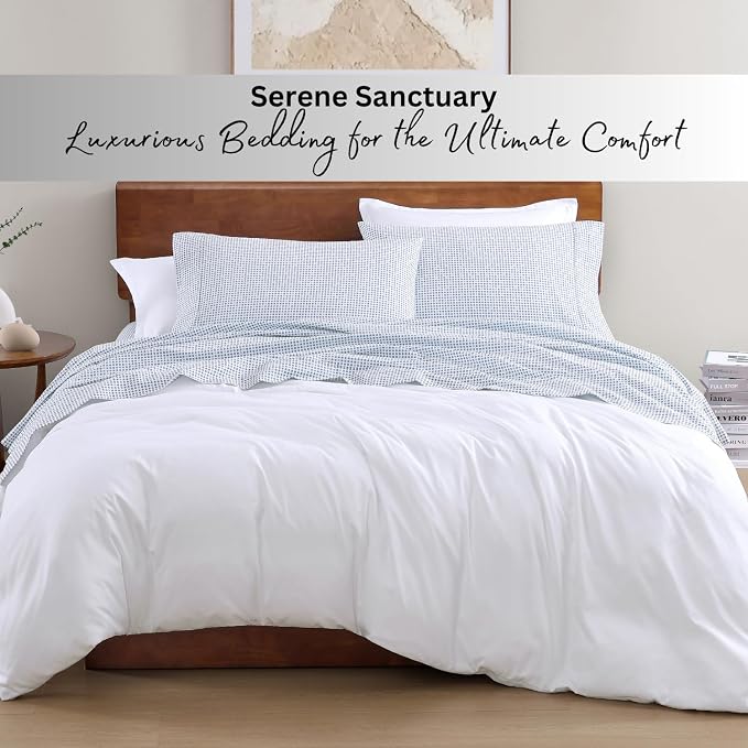 LANE LINEN Eco Friendly 100% Organic Cotton Queen Bed Sheets Set, Printed - Image 7