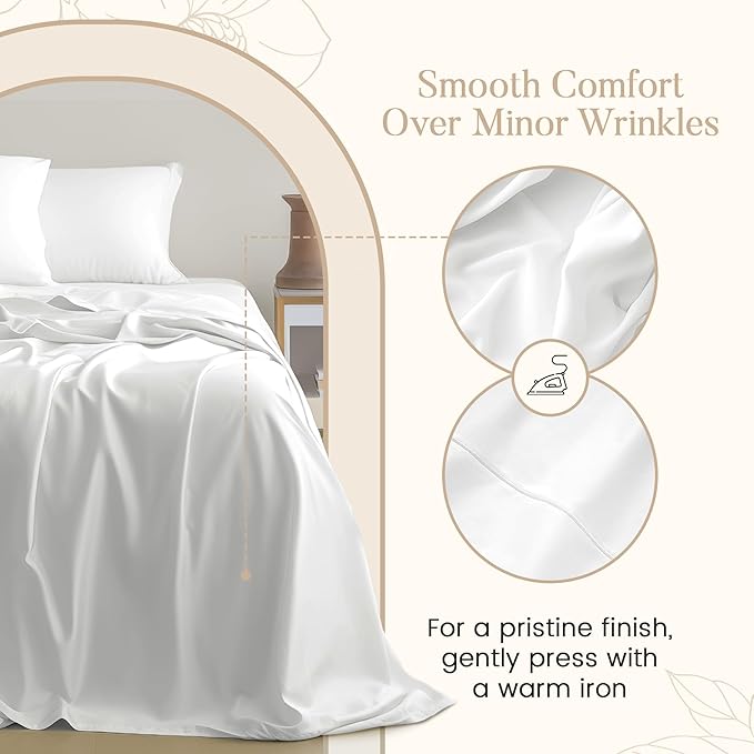 Egyptian Cotton Sheets Queen Size Bed Set, 800TC Deep Pocket Sheets Queen - Image 5