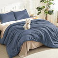 Litanika Comforters Bluish Grey Twin/Twin XL Size, 2 Pieces Lightweight Solid by Litanika