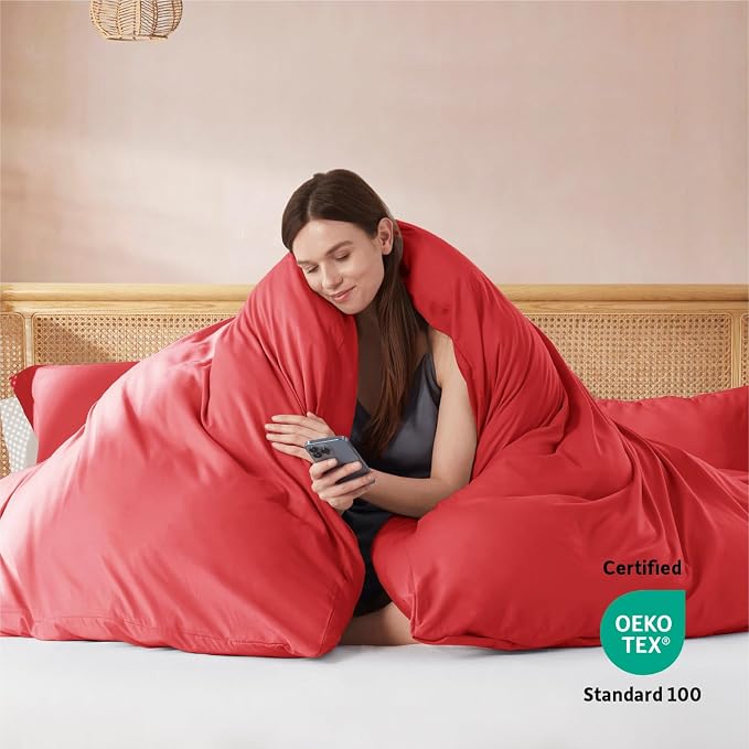 Nestl Red Duvet Cover Queen Size - Image 3