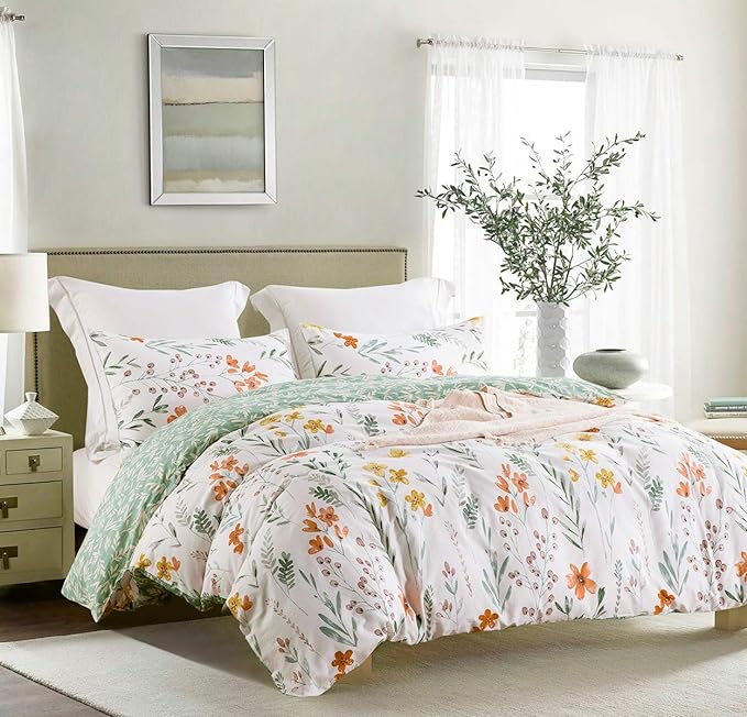 SLEEPBELLA Duvet Cover King, 600 Thread Count Cotton 3pcs Bedding Set Yellow - Image 3