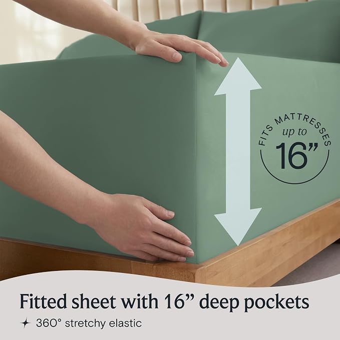 LuxClub 4 PC Queen Sheet Set, Breathable Luxury Bed Sheets, Deep Pockets 18" - Image 6