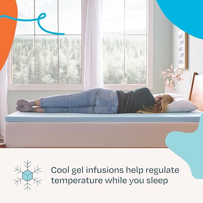 Linenspa Memory Foam Mattress Topper, Twin XL Size - Image 2