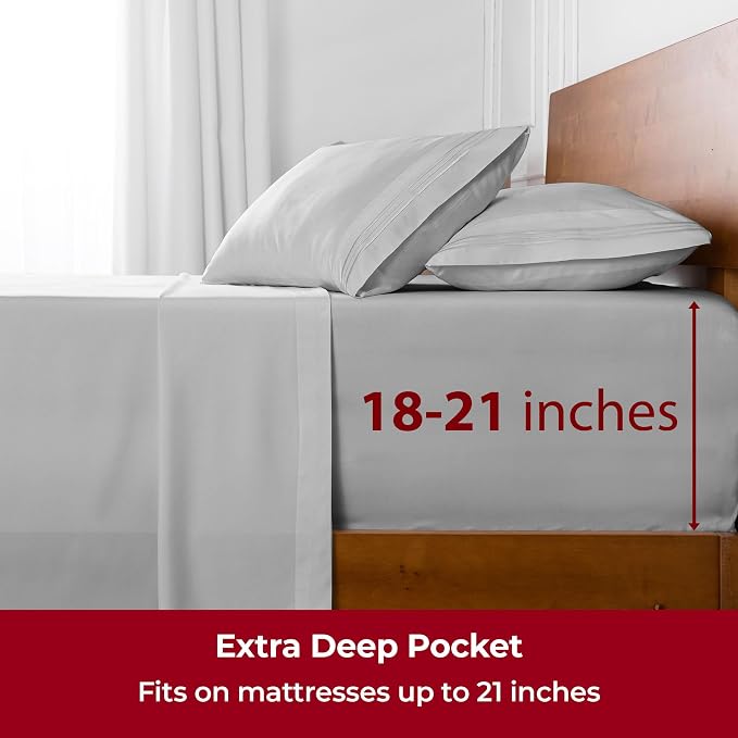 Mellanni Extra Deep Split King Sheets - Image 6